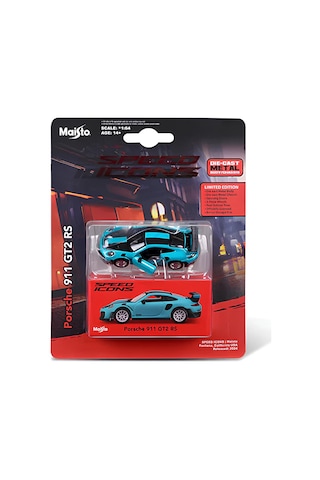 1/64 Speed Icons Koleksiyon Araçlar Porsche 911 Gt2 Rs Turkuaz Çok Renkli