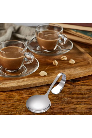 Suntek Servis Kaşıkları Çorba Tatma Paslanmaz Çelik Arjantin