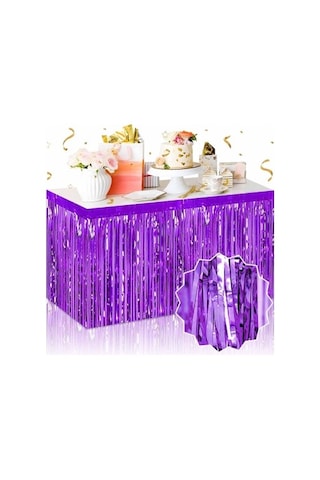 Metalize Mor Masa Eteği Tüm Yaşlar