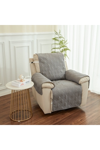 Geeroyoo Tek Koltuklu Koltuk Kılıfı, Dört Mevsim Antipyilanmalı, Toz Koruyucu Örtü, 55x200 Cm Gri Üç Çizgi Yıldız Desenli, Leg托lu Minder DiğER