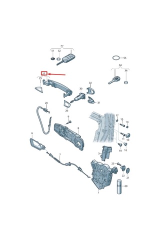 Vager Seat Ibiza 2013-2017 Sağ Ön Dış Kapı Kolu 6r4837205d