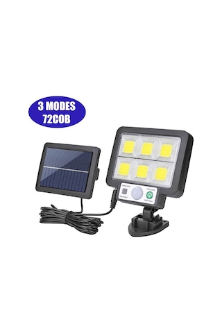 56led/72/108/117cob Güneş Enerjili Bölünmüş Duvar Lambası 3 Modlu Açık Hava Su Geçirmez Hareket Sensörü Bahçe Acil Sokak Lambası Uzaktan Kumandalı Duvar Lambası 72cob No Remote