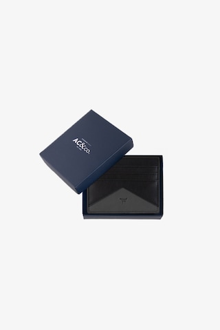 Ac&Co / Altınyıldız Classics Erkek Sıyah Grı Suni Deri El Yapımı Kartlık