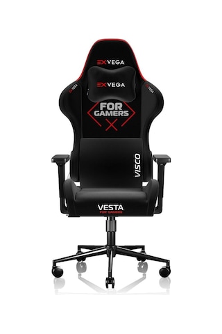 Exvega Vesta 2024 Serisi Kırmızı/siyah Dokuma Kumaş Profesyonel Gaming Oyuncu Koltuğu