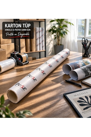 Extra Kalın Karton Koli Rulosu Silindir Karton Tüp Dayanıklı Ambalaj Borusu Poster, Streç, Naylon Sa