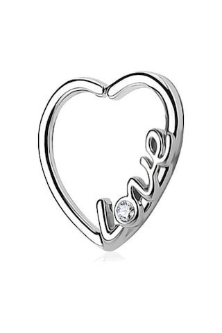 Chavin Bayan Kalp Kulak Kıkırdak Burun Piercing Küpe En55 Gümüş