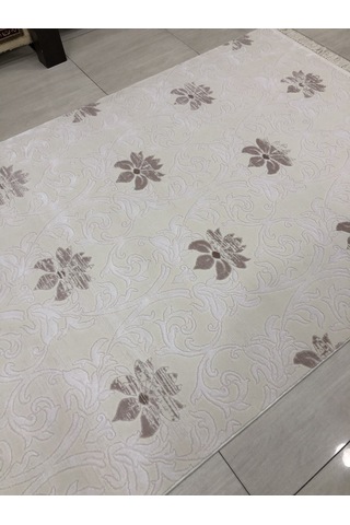 Flora Halı Ezo 0767 A 165X230 Beyaz Pudra 4 M2 Halı !