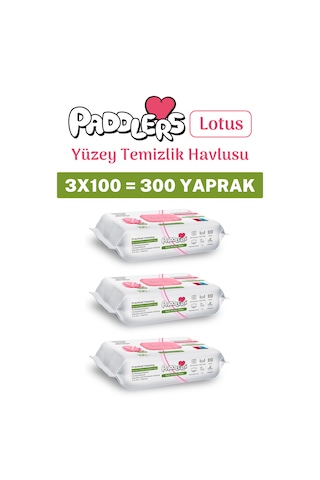 Easy Clean Lotus Çiçeği Kokulu Yüzey Temizlik Havlusu 3x100 (300 Yaprak)