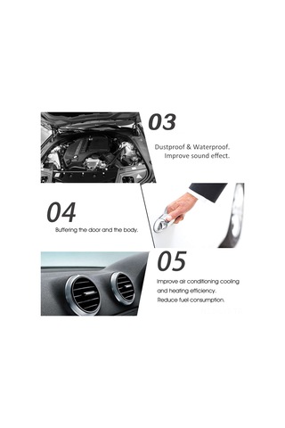 Youtek P Tipi Araba Kapı Su Geçirmez Muhafaza Kanalı, Çarpma Ve Toz Engeli, Ses Yalıtımı Şeridi 5 Metre