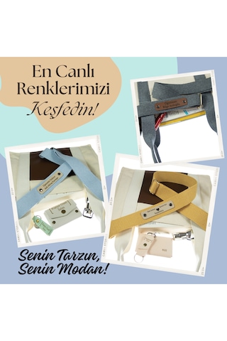 Miaju Açık Mavi Renk, Satış Temsilcisi İçin Renkli Kişiye Özel Çanta Omuz Askısı, 220 Cm Unutulmaz Hediye Açık Mavi
