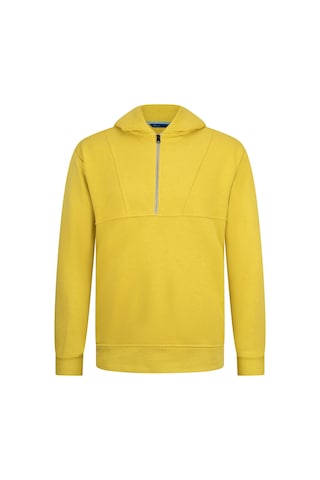 Hatemoğlu Sarı Regular Fit Fermuarlı Kapüşonlu Sweatshirt SAFRAN