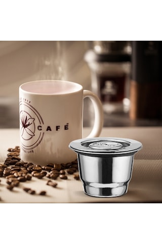 Neevoyu 304 Paslanmaz Çelik Yeniden Kullanılabilir Kahve Kapsülü, Nespresso U/citiz/pixie Uyumlu, Hassas Filtre Ağı, Çekiç İle Renkli Kutuda Diğer