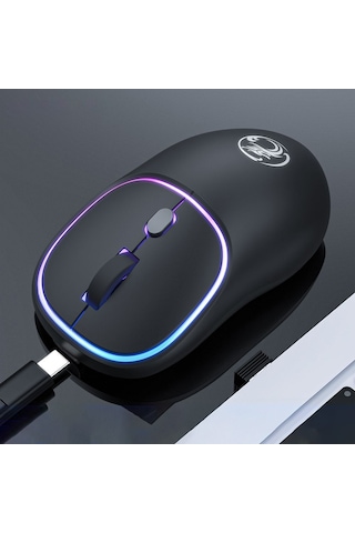 İmıce W-618 Şarj Edilebilir 4 Düğme 1600 Dpı 2.4ghz Bilgisayar Pc Dizüstü Bilgisayar İçin Sessiz Kablosuz Fare Siyah Diğer