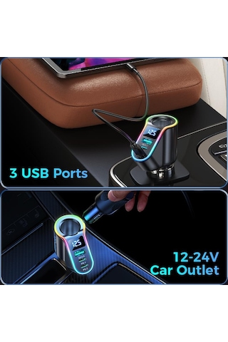 Joyroom 150w 4 Port Led Ekranlı Araç Şarj
