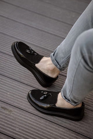 Chekich Ch002 - Rst Loafer Verniciata Erkek Ayakkabı Sıyah Siyah