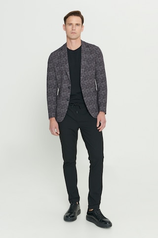 Ac&Co / Altınyıldız Classics Erkek Bordo Slim Fit Dar Kesim Mono Yaka Kazayağı Desenli Ceket Bordo
