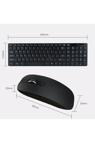 Yunboo Kablosuz Klavye & Fare Seti - 2.4ghz, 1200dpı, Usb Alıcı Paylaşımı, Ergonomik Tasarım