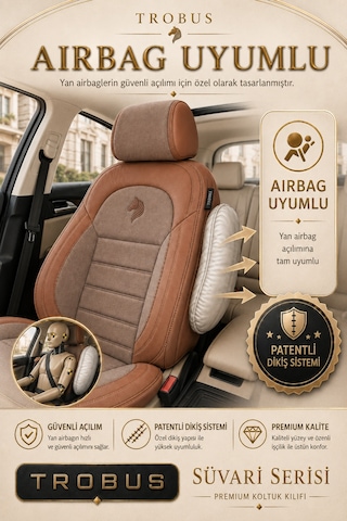 Hyundai Tucson 2004-2009 Uyumlu Süvari Serisi 2+1 Ticari Tay Tüyü Taba Koltuk Kılıfı