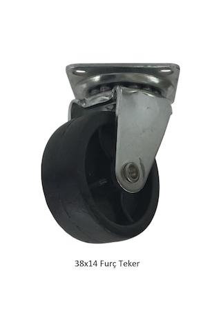Oynak, Tabla Bağlantılı, Burçlu, Polipropilen Hafif Sanayi Tekerleği Çap: 38x14 Siyah