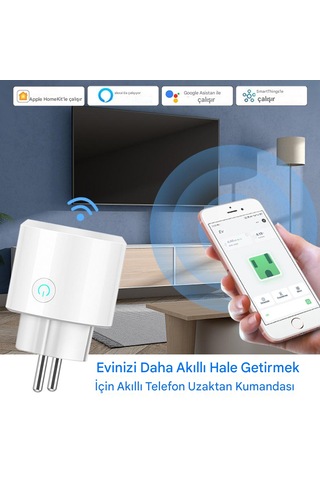 Mini Elektrik Wifi Akıllı Priz Soket Duvar Çok Uzaktan Kumanda