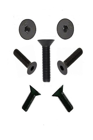 Venoa M3x08 Mm Havşabaş İmbus Civata 10.9 Kalite Siyah Dın 7991 Alyan Vida 30 Adet Paket M3