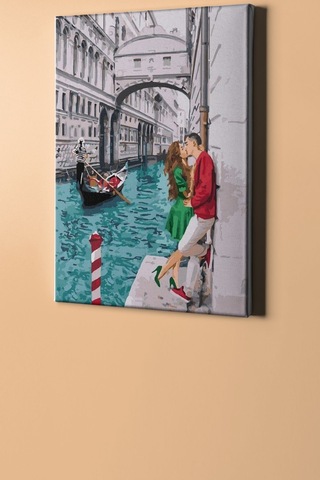 Webstyle Sayılarla Boyama Seti Kasnaklı Venedik'te Aşk 40 X 50 Cm
