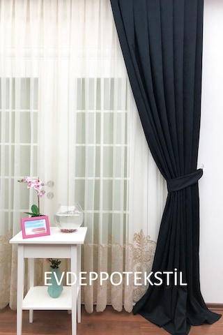 Evdepo Home Fon Perde Soft Siyah (406648133) Siyah