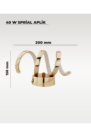 40w Led Spiral Aplik 3 Renk Işık Sarı/beyaz/gün Işığı Gold Dekoratif Duvar Aydınlatması