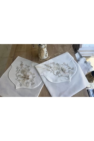 Fransız Güpürlü Zarf Bohça Nişan Bohçası Söz Bohçası 3 Boyutlu Tekli Bohça 50x50 Cm Çok Renkli