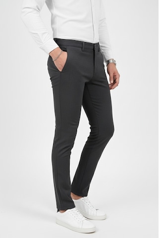 Deepsea Erkek Füme Modern Fit Likralı Kumaş Pantolon Günlük & Ofis Kullanımı 2602020 Füme