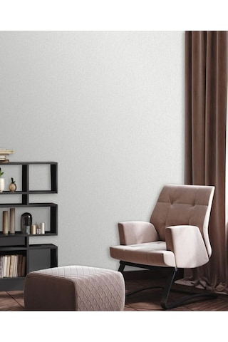 Adawall Veil Design Duvar Kağıdı - Klasik Düz Desen Rococo 1302-1/15 - Beyaz 1.06x15.6 M - 16.5 M²