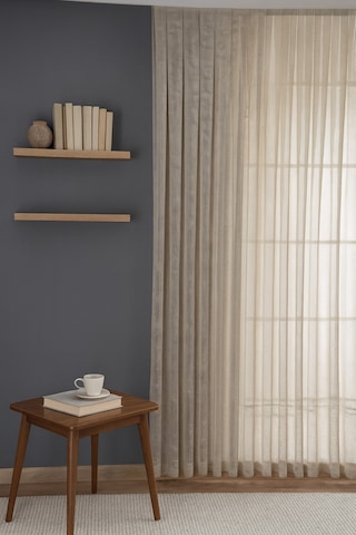 Premium Seri Yoğun Dokulu Pileli Tül Perde Salon Oturma Odası Yatak Odası Çocuk Odası Krem