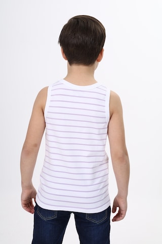 Toontoy Kids Toontoy Erkek Çocuk Çizgili Bisiklet Yaka Kolsuz Tişört Açık Lila
