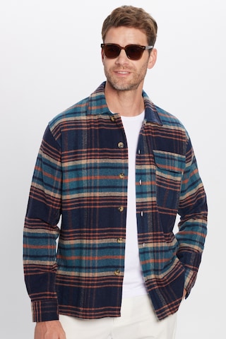 Tudors Relax Fit Kışlık Tek Cep Kapaklı Kareli Rahat Kesim Oduncu Erkek Gömlek-29578-multi Çok Renkli