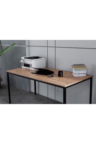 Arpelia Çalışma Masası 160x80x75 Cm Siyah Atlantik Çam Siyah - Atlantik Çam