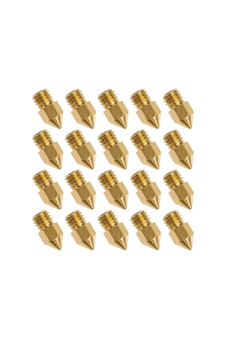 20 Adet Mk8 Nozzle 0.4Mm Ender 3 V2 5 Plus Bluer Uyumlu