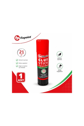 Stick Yapıştırıcı 21 Gr Glue Stick Yapıştırıcı Fixpoint Solvent İçermez 1 Adet