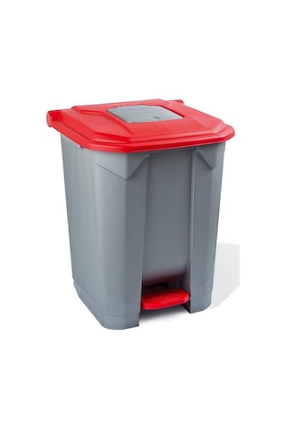 Planet Kırmızı Pedallı Çöp Kovası 50 Lt 1 Ad Kırmızı