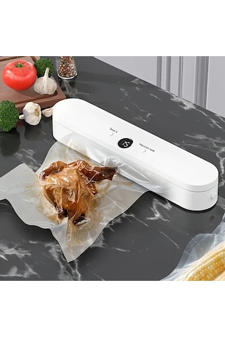 Honeybeeshop 1 Adet Siyah Senbowe Vakum Makinesi 220 240v Avrupa Fişi Tek Tıkla Çalışır Gıda Saklama Islak Kuru Sızdırmaz 10 Torba