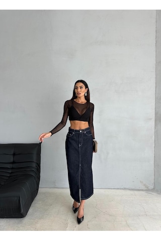 Zeo Basic Maxi Boy Rins Jean Etek Lacivert