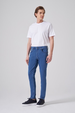 Morven Erkek Mavi Denim 5 Cep Slim Fit Jean 25ms003046300 Mavi