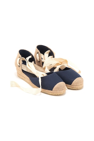 Star Tombis Gerçek Elişi Hasır Jüt Bileğe Bağlı Ipli Günlük Kadın Espadril Handmade Lacivert