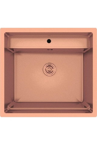 Crauf Poli 6301 Pvd Bakır Tek Gözlü 51x58 Cm Paslanmaz Çelik Mutfak Eviyesi Bakır