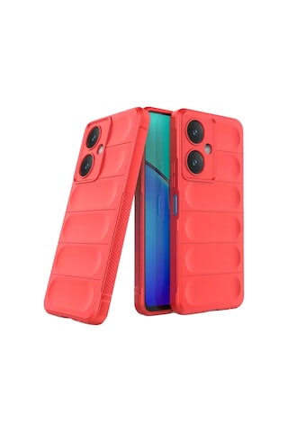 Vivo Y27 Kılıf Optimum Silikon - Kırmızı Renkli
