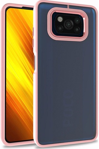Xiaomi Poco X3 Kılıf Zore Flora Kapak Rose Gold