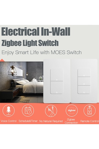 Gajeena Tuya Zigbee Akıllı Anahtar - 4 Yollu, Ses Kontrollü, Uzaktan Kumandalı, 90-250v Çalışma Voltajı Tuya Zigbee