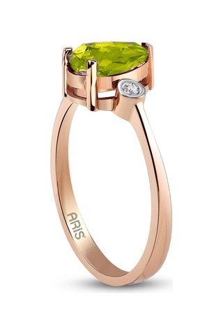 Ariş Pırlanta Peridot Damla Yüzük