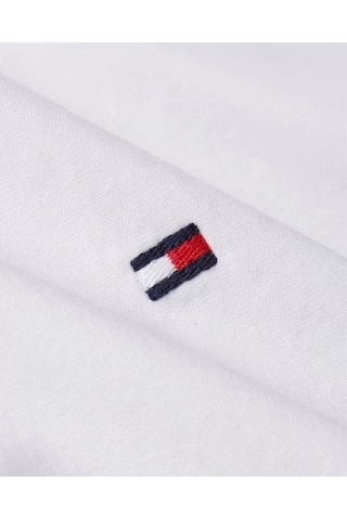 Tommy Hilfiger Flex Poplin Düz Normal Kesim Gömlek Beyaz Çok Renkli