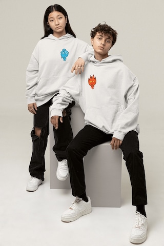 Ateş Ve Su Sevgili/çift/arkadaşlık 2'li Kapşonlu Sweatshirt Seti 001