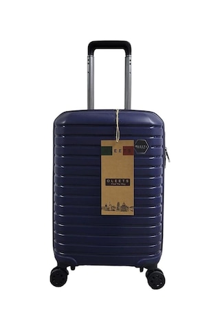 Oleets Kabin Boy Polipropilen Süper Esnek Kırılmaz Tekerlekli Valiz-bavul Mavi